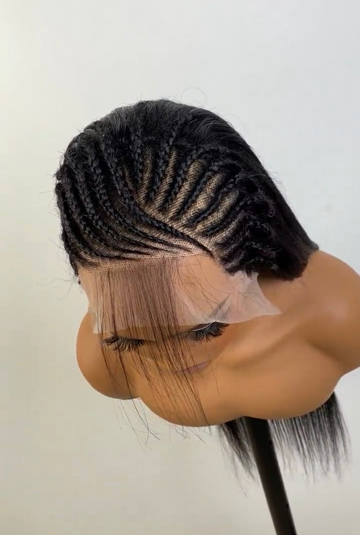 Human Hair Braiding Straight Wig 13*4 Natural
210 Density - Natural Black Color with Smooth Finish