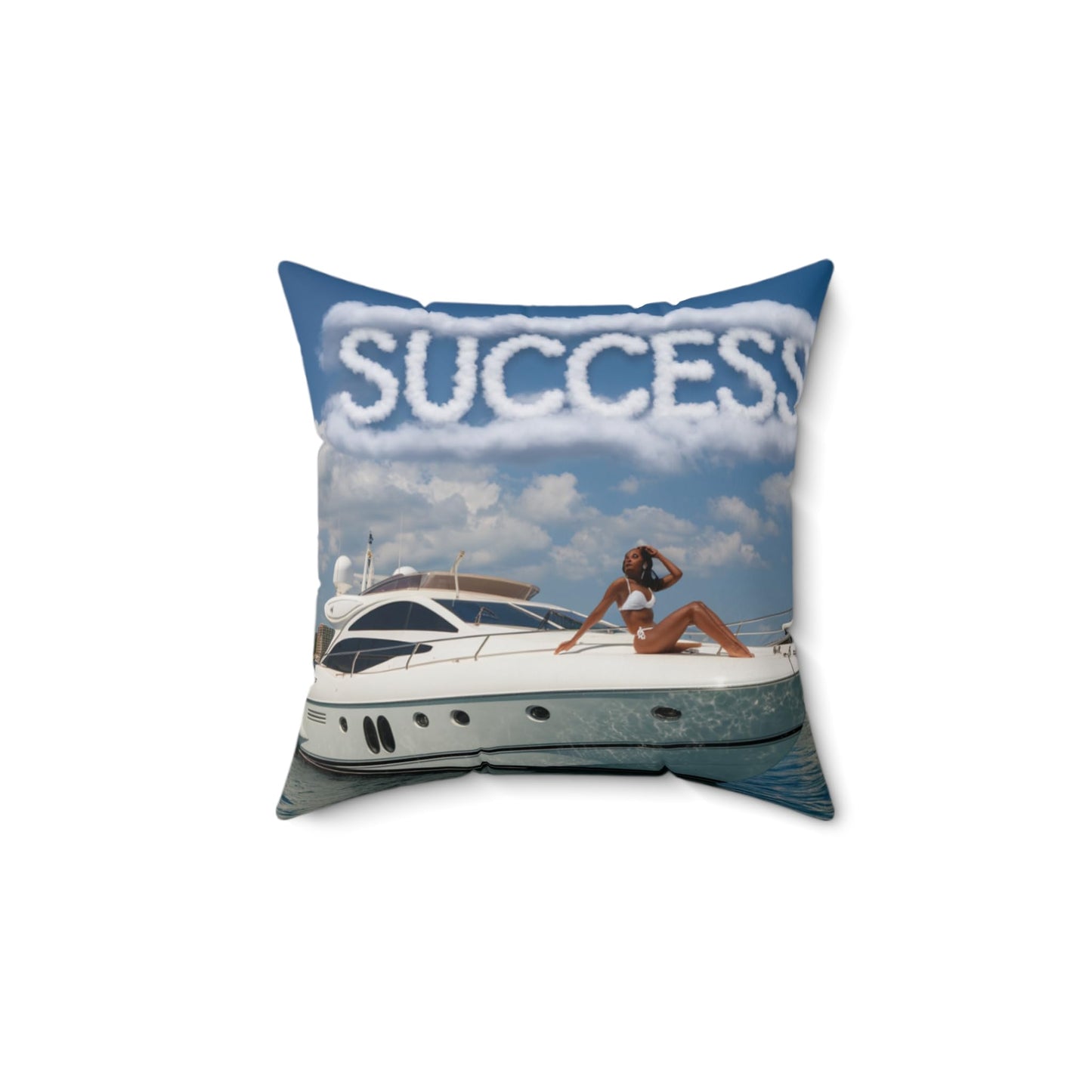 Success Square Pillow, Inspirational Home Decor, Motivational Throw Cushion, Positive Vibes Pillow Case, Gift for Success,