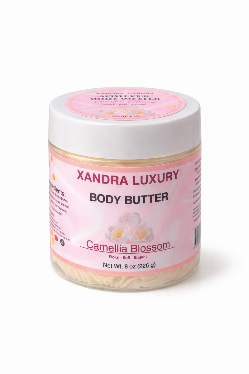 Whipped Body Butter for Dry Skin – Camellia Blossom | Soft, Floral & Long-Lasting Moisture