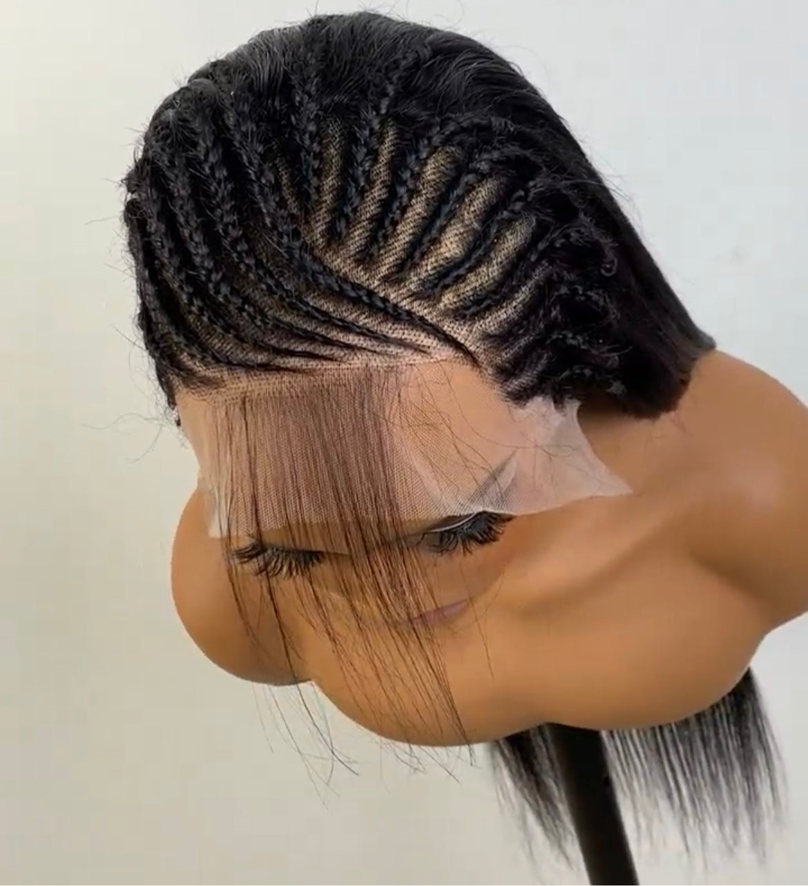 Human Hair Braiding Straight Wig 13*4 Natural
210 Density - Natural Black Color with Smooth Finish