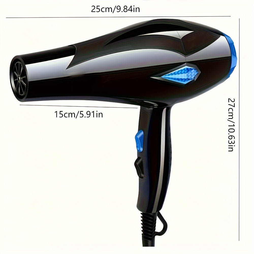 Multi-In-One Hair Dryer Set with Comb, Clip, and Patch - Portable Electric