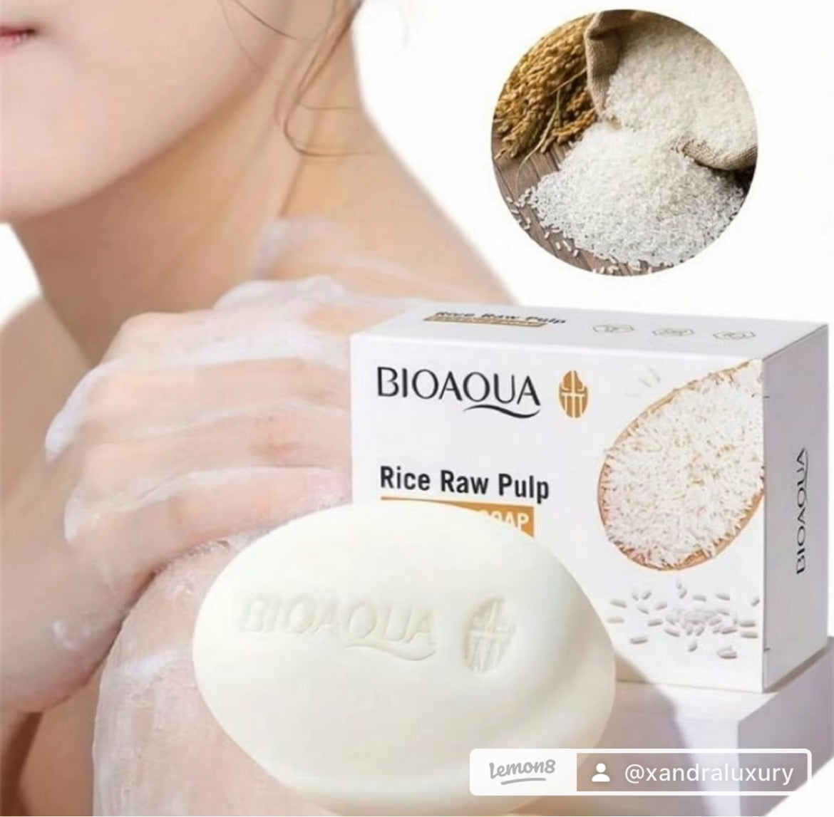 Natural Rice Puree Essence Soap for Daily Face & Body Care - Gentle and Effective, Suitable for Men and Women Facial Skincare Moisturize Cleansing Comfort Cleanser Skin Repair Radiant