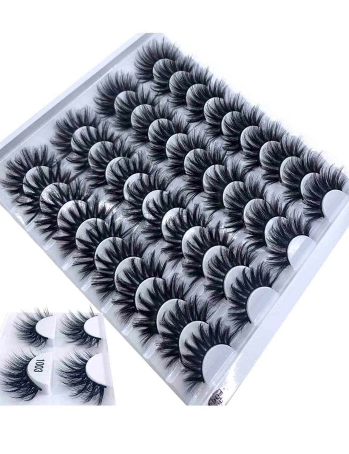 20 Pairs of Natural Mixed Ultra-Long 3D Fake Eyelashes Makeup Set - Cosmetic, Eyelash