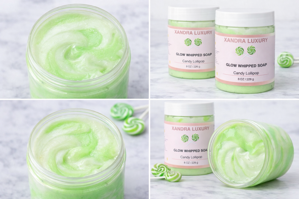 Glow Whipped Soap – Cherry | Candy Lollipop |