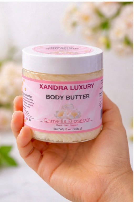 Whipped Body Butter for Dry Skin – Camellia Blossom | Soft, Floral & Long-Lasting Moisture