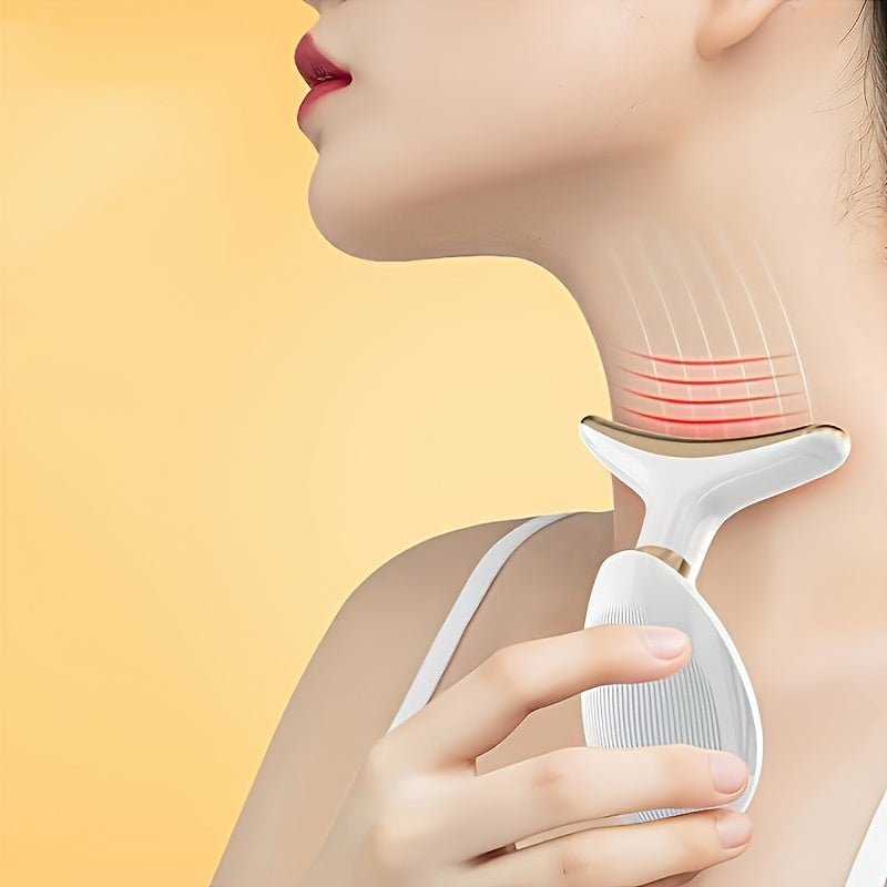 Rejuvenating Facial & Neck Massager - Battery-Powered Beauty Tool for Women | Perfect Mother's Day Gift | Enhances Skin Firmness & Reduces Puffiness