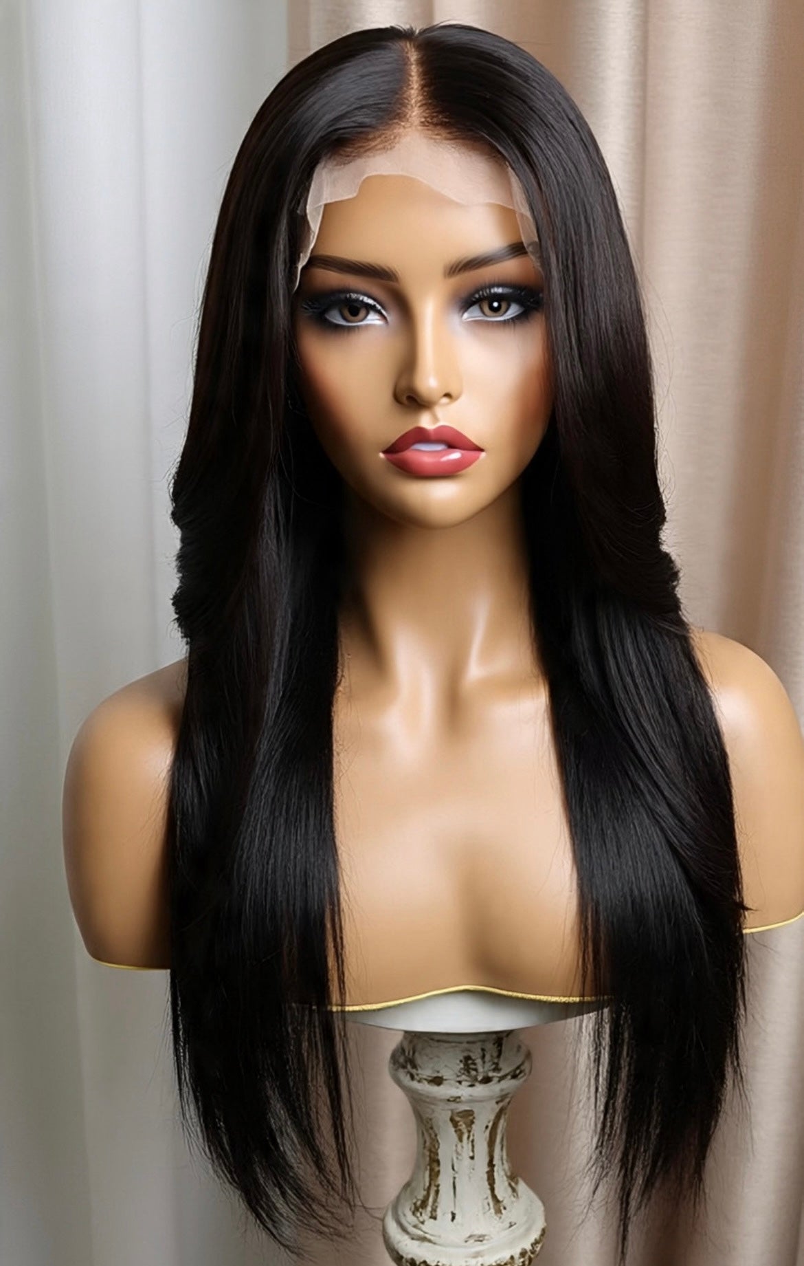 Human Hair Straight Wigs 13x4 HD Transparent Lace Front Wigs 210 Density Glueless
