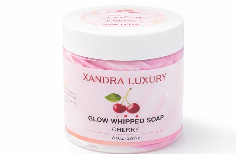 Glow Whipped Soap Cherry & Candy Lollipop