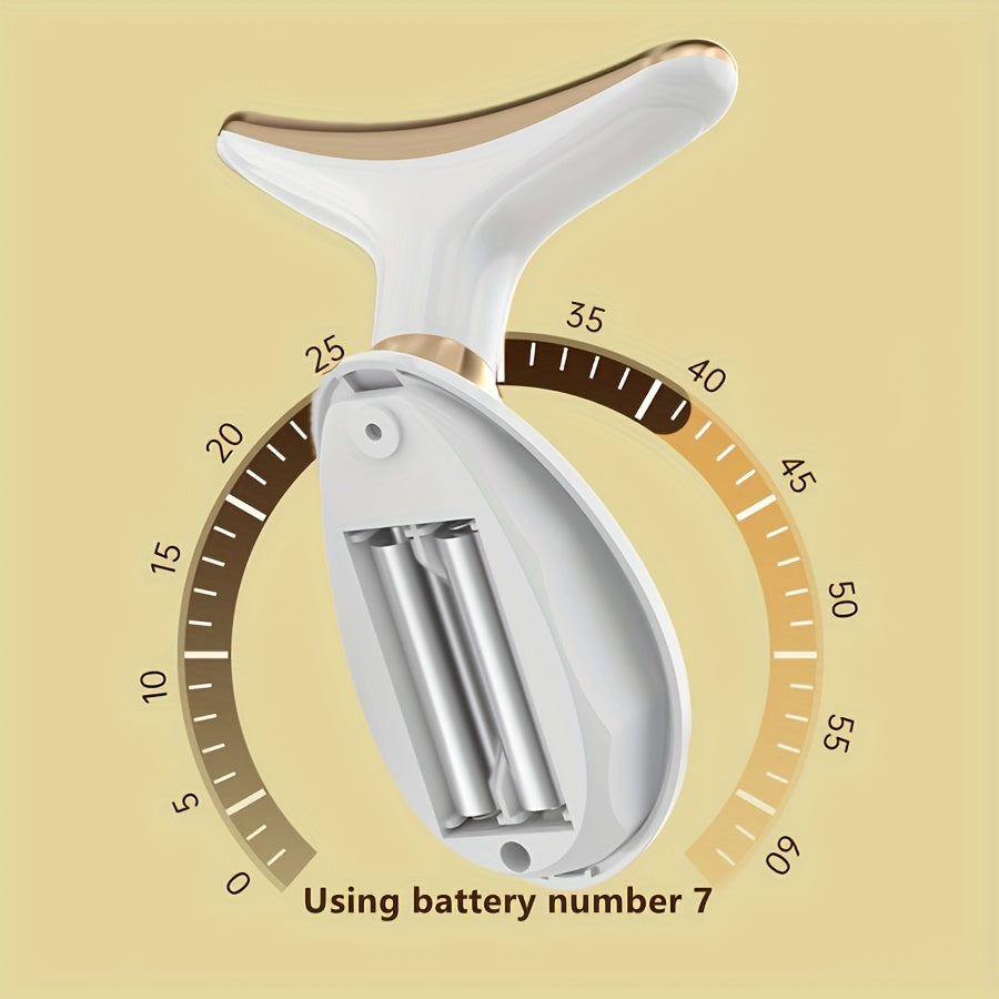 Rejuvenating Facial & Neck Massager - Battery-Powered Beauty Tool for Women | Perfect Mother's Day Gift | Enhances Skin Firmness & Reduces Puffiness