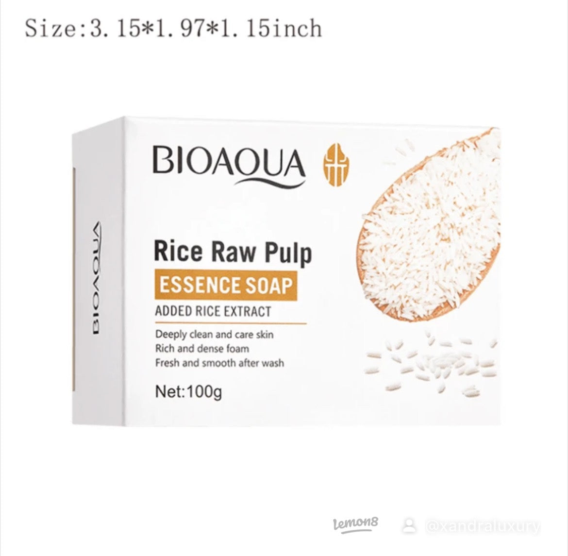 Natural Rice Puree Essence Soap for Daily Face & Body Care - Gentle and Effective, Suitable for Men and Women Facial Skincare Moisturize Cleansing Comfort Cleanser Skin Repair Radiant