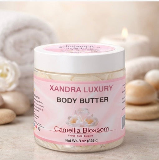 Whipped Body Butter for Dry Skin – Camellia Blossom | Soft, Floral & Long-Lasting Moisture