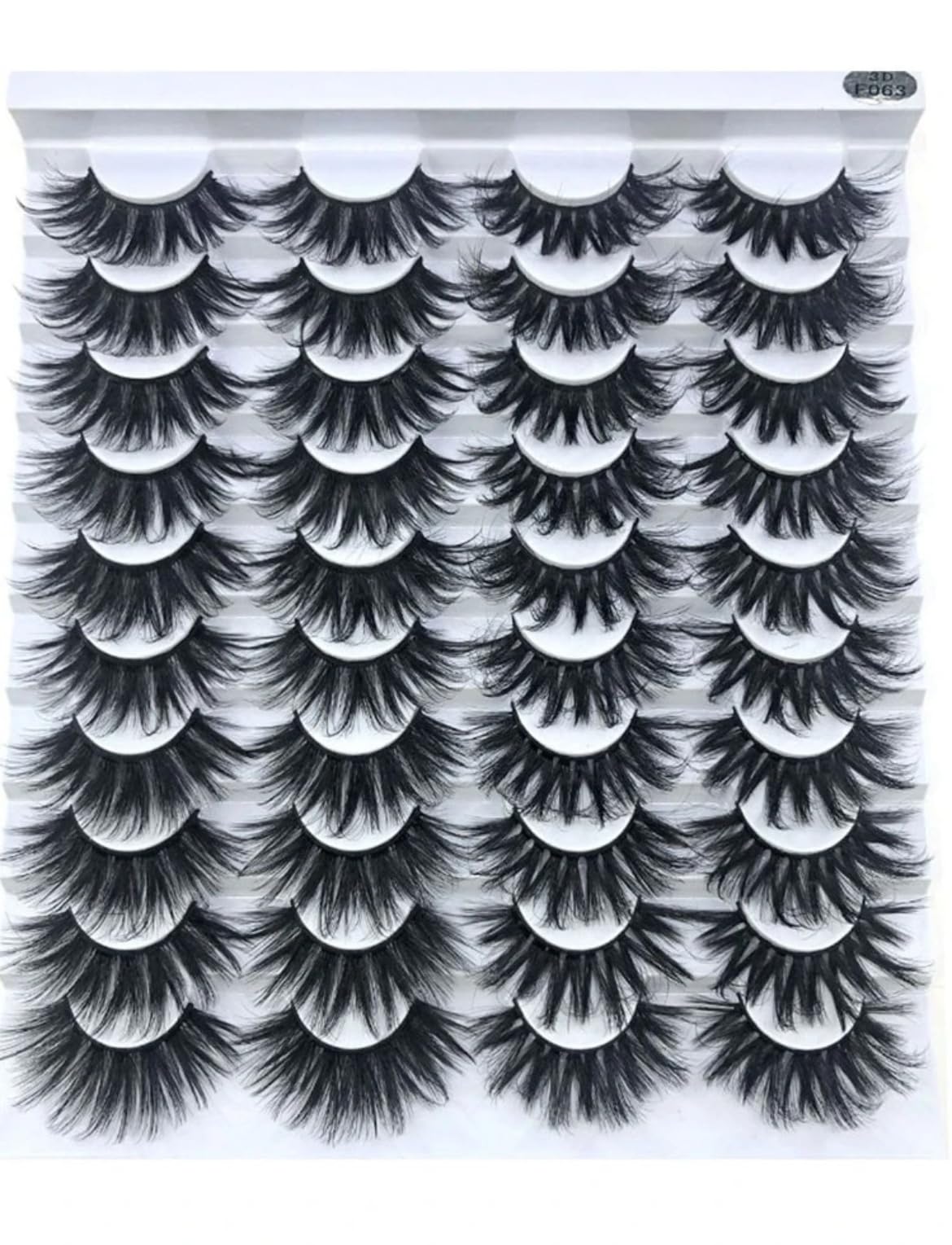 20 Pairs of Natural Mixed Ultra-Long 3D Fake Eyelashes Makeup Set - Cosmetic, Eyelash
