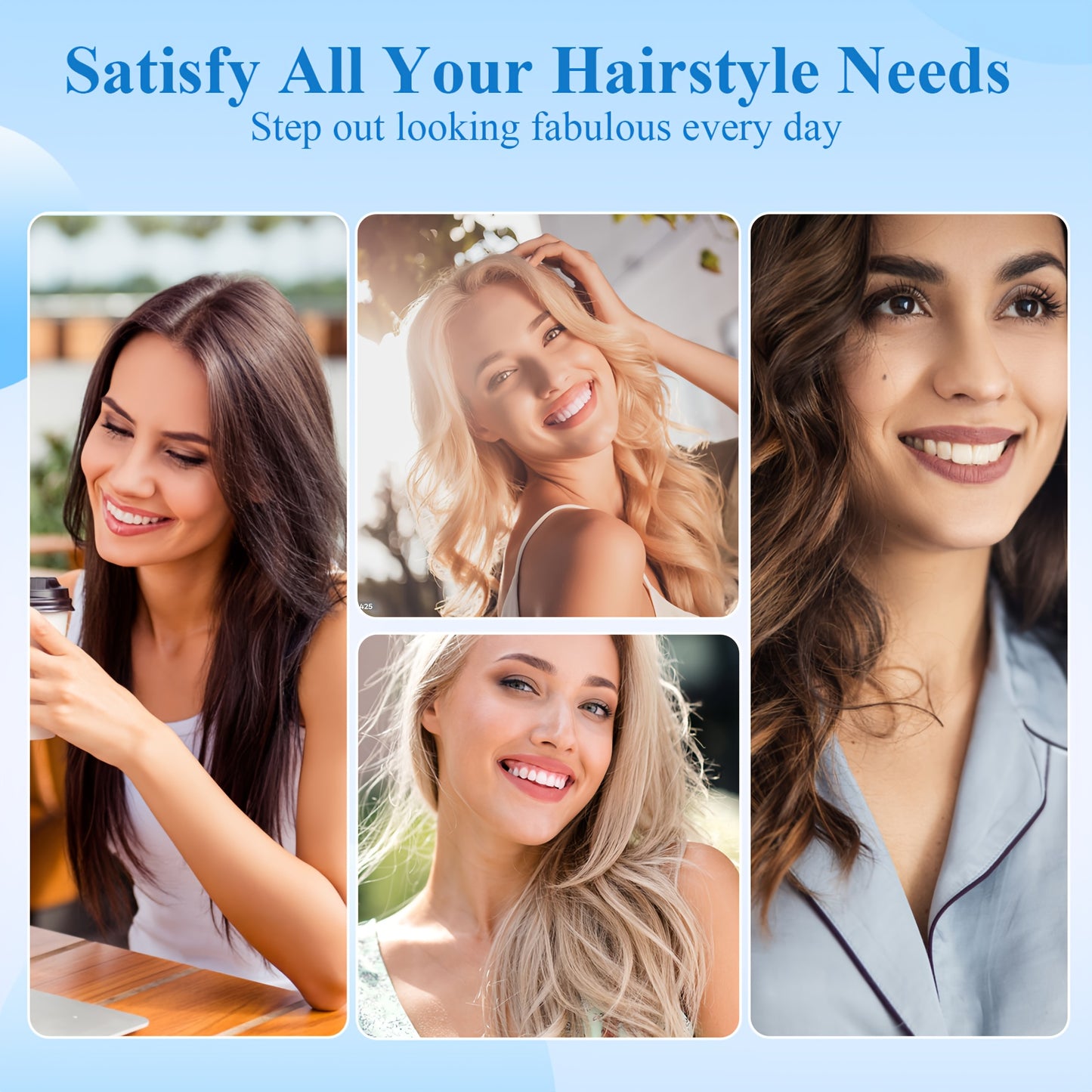 Rapid Heating 5 Adjustable Temp Delicate and Lightweight 3pcs Professional Hair Styling Kit