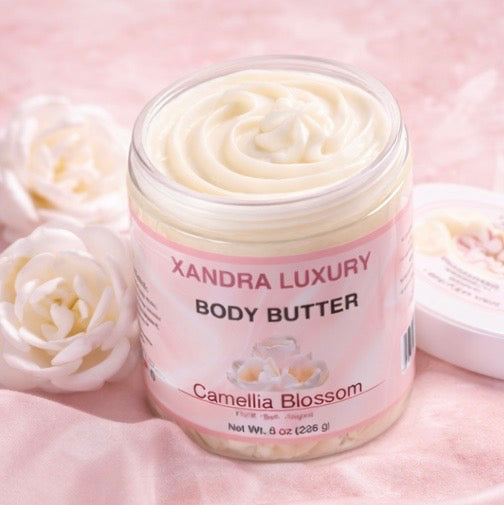 Whipped Body Butter for Dry Skin – Camellia Blossom | Soft, Floral & Long-Lasting Moisture