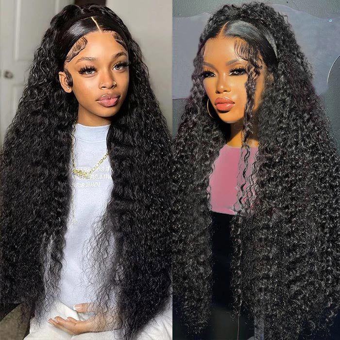 Human Hair Wig Kinky Curly 210 Density 13*4 Xandra luxury Box Lace Front