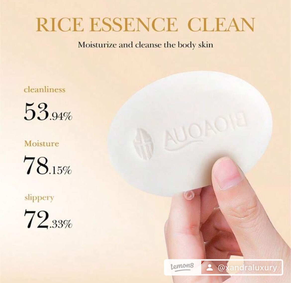 Natural Rice Puree Essence Soap for Daily Face & Body Care - Gentle and Effective, Suitable for Men and Women Facial Skincare Moisturize Cleansing Comfort Cleanser Skin Repair Radiant