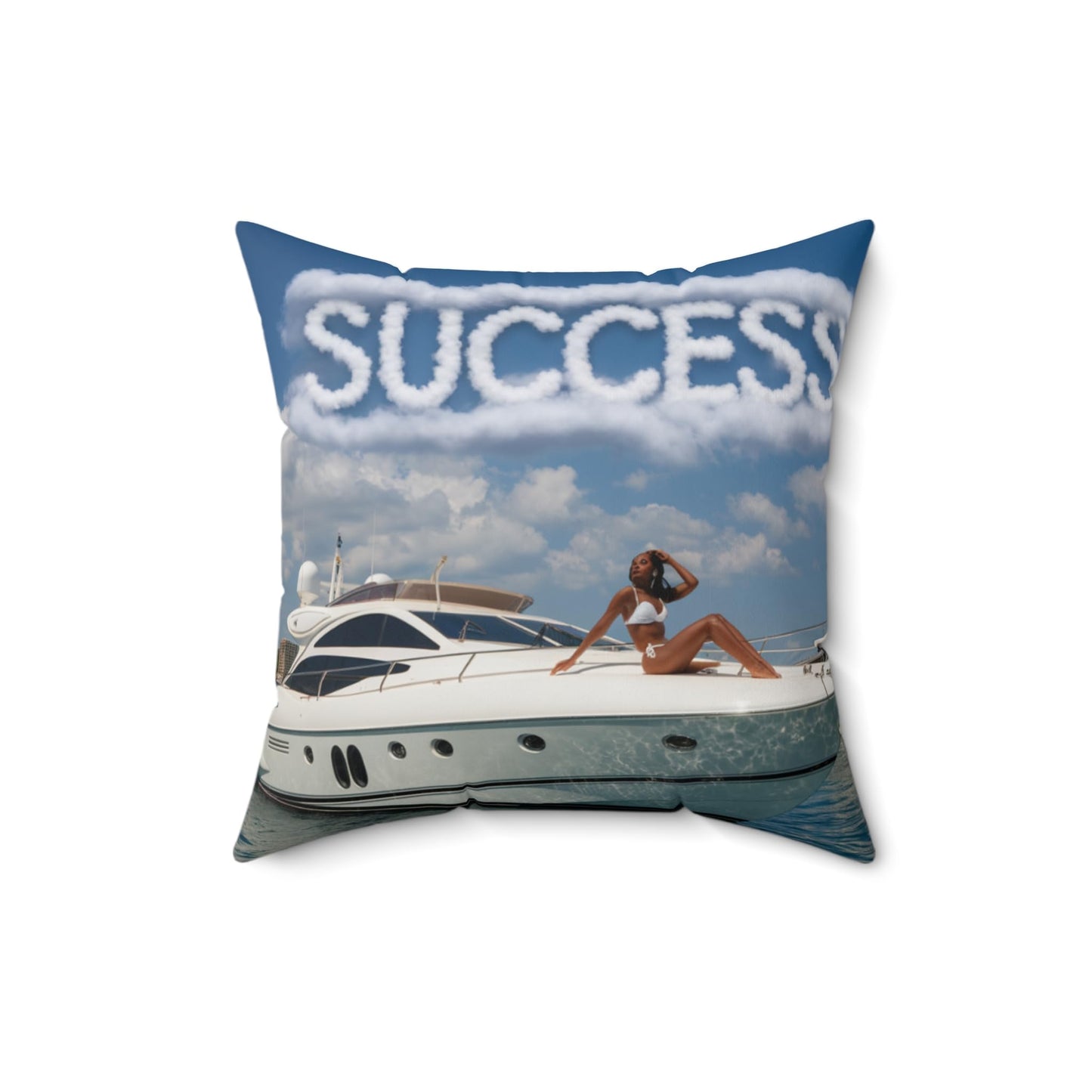 Success Square Pillow, Inspirational Home Decor, Motivational Throw Cushion, Positive Vibes Pillow Case, Gift for Success,