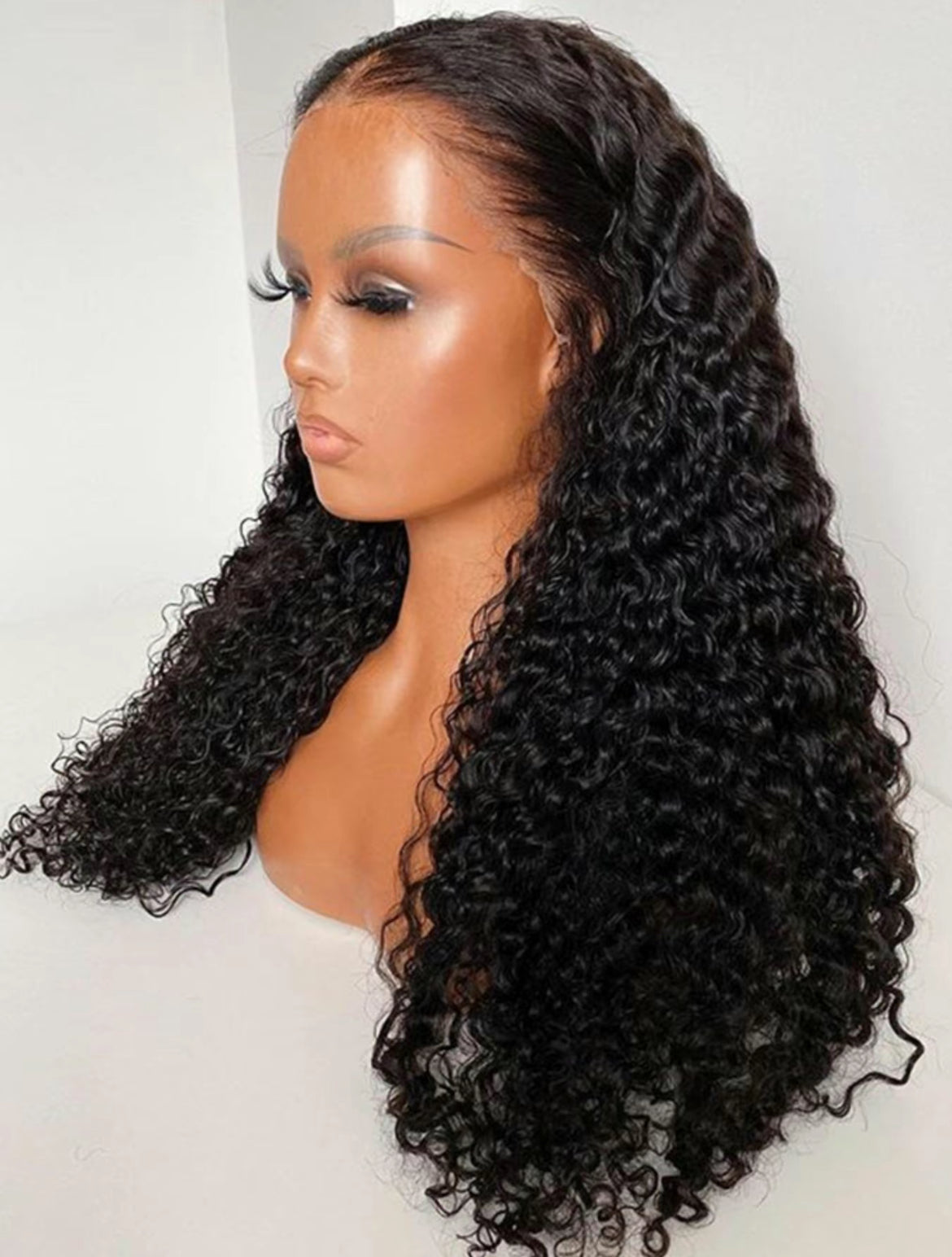 Human Hair Wig Kinky Curly 210 Density 13*4 - Natural Color, Lightweight Texture, Suitable for Various Styles and Occasions Afro Lace Front