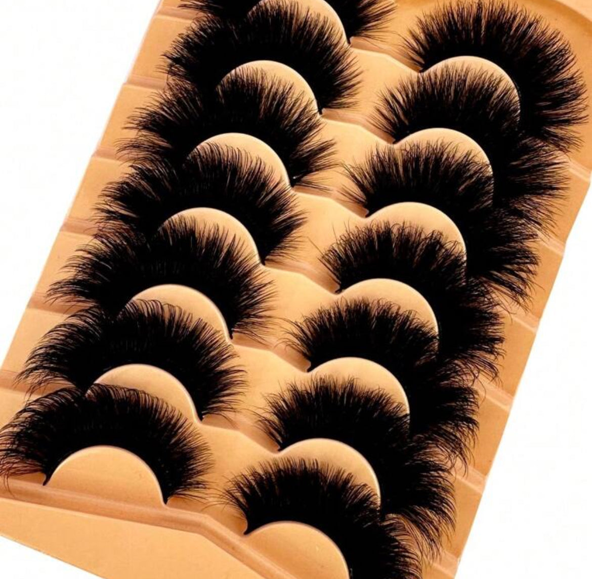 22MM Wispy Long False Eyelashes Pack of 7 for Makeup