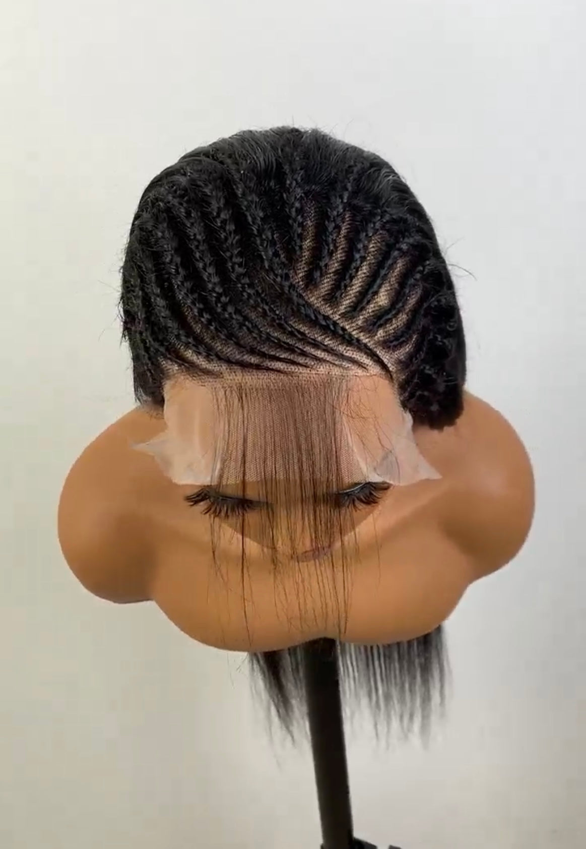 Human Hair Braiding Straight Wig 13*4 Natural
210 Density - Natural Black Color with Smooth Finish