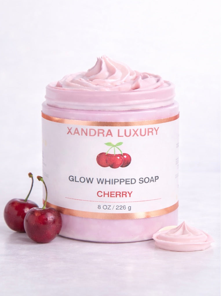 Glow Whipped Soap – Cherry & Candy Lollipop | Xandra Luxury