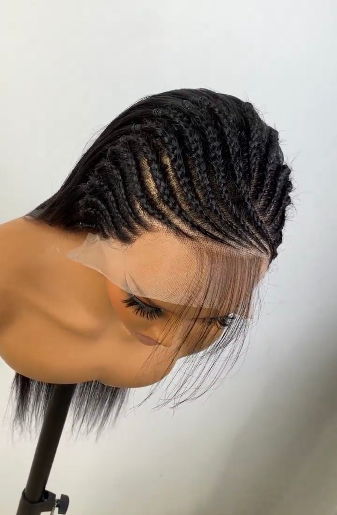 Human Hair Braiding Straight Wig 13*4 Natural
210 Density - Natural Black Color with Smooth Finish