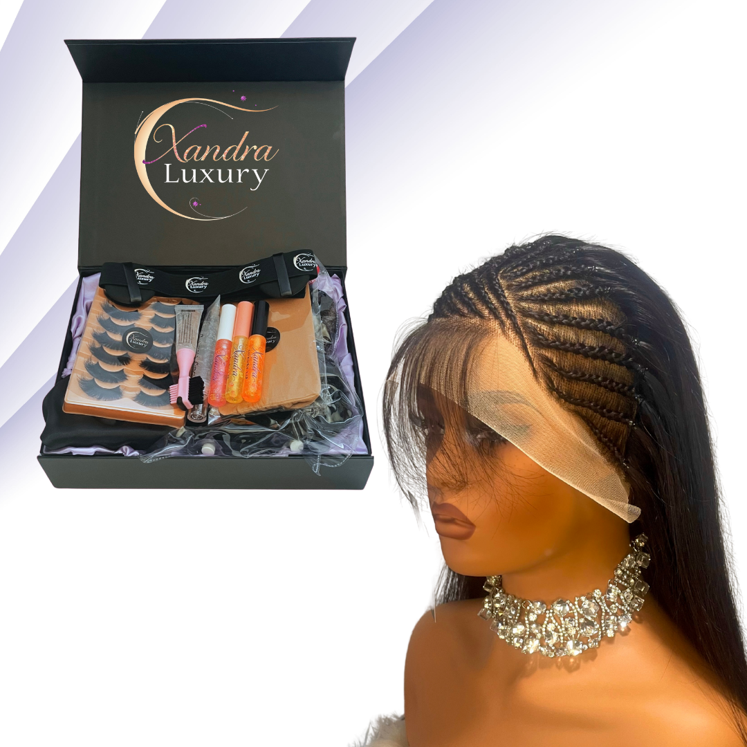 Xandra luxury Hand Braided Human Hair Wig, 100% Real Hair, Stylish Look