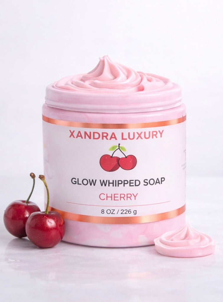 Glow Whipped Soap – Cherry & Candy Lollipop | Xandra Luxury