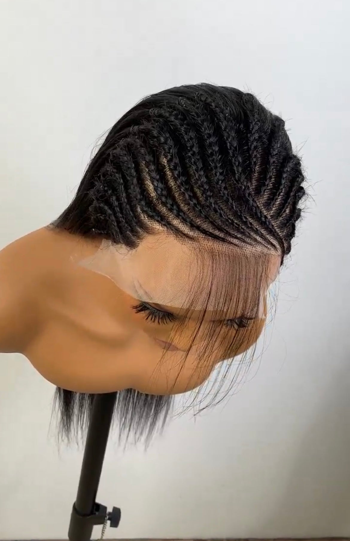 Human Hair Braiding Straight Wig 13*4 Natural
210 Density - Natural Black Color with Smooth Finish