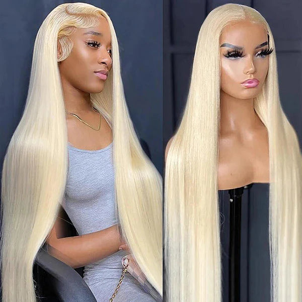 613 Blonde 13x4 HD Lace Frontal Human Hair Wigs straight hair Transparent Lace Front wig