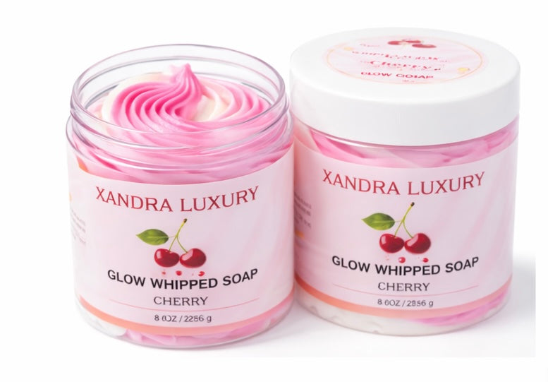 Glow Whipped Soap Cherry & Candy Lollipop