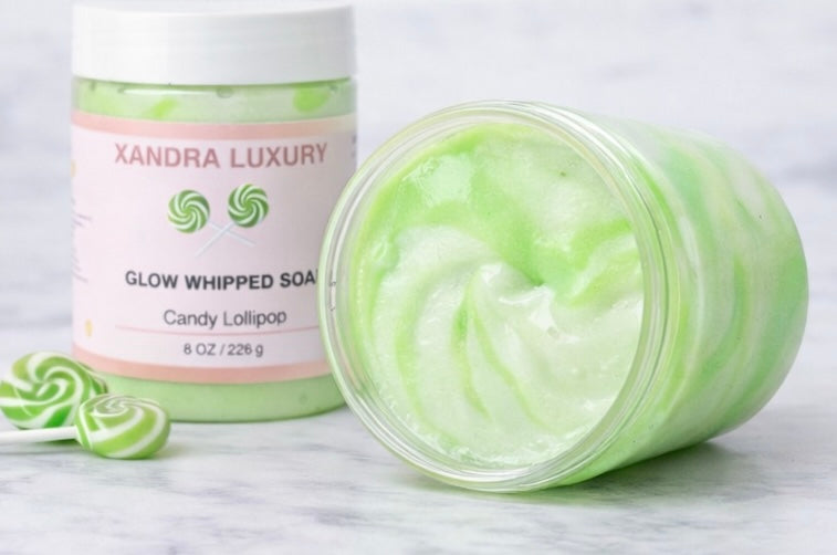 Glow Whipped Soap – Cherry | Candy Lollipop |