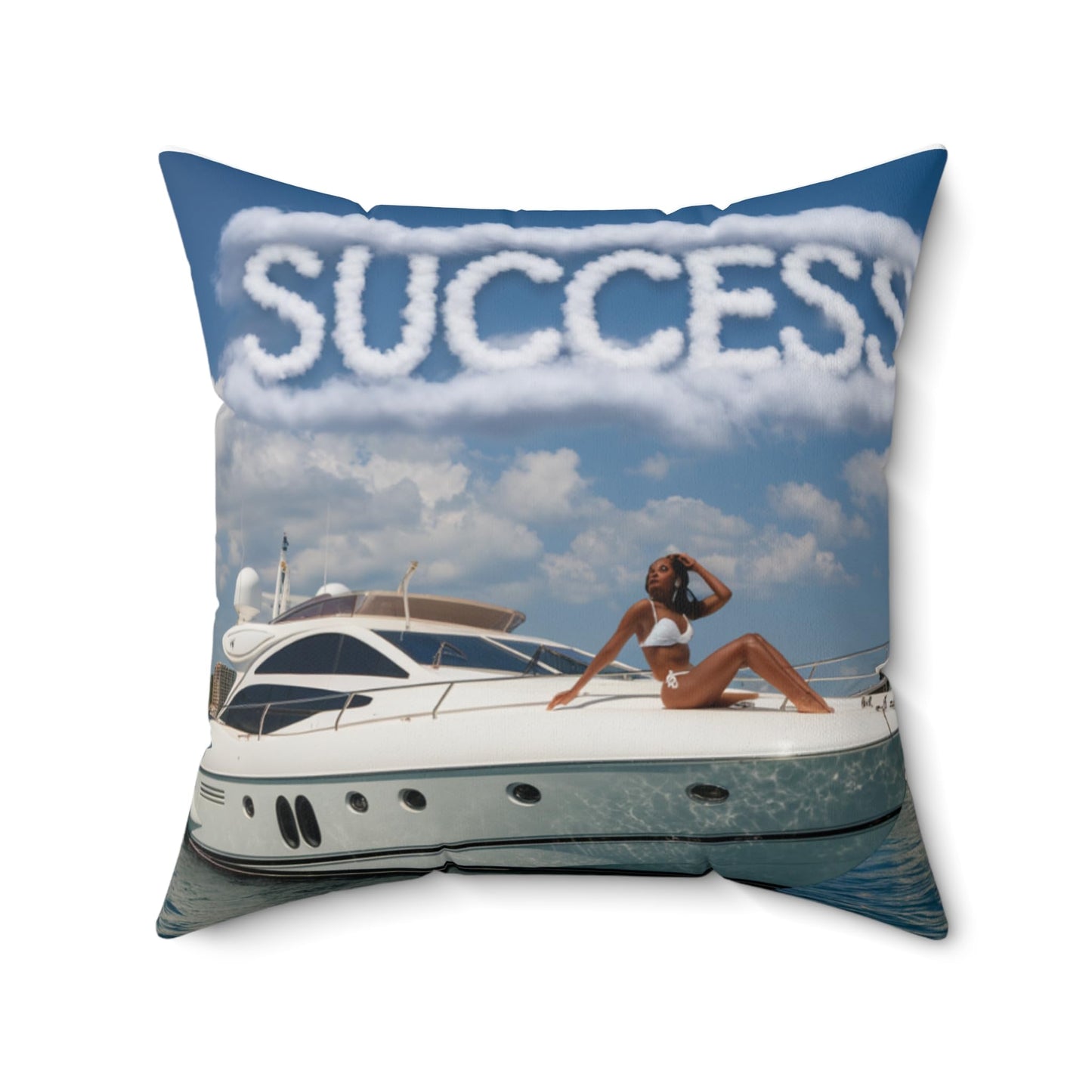 Success Square Pillow, Inspirational Home Decor, Motivational Throw Cushion, Positive Vibes Pillow Case, Gift for Success,