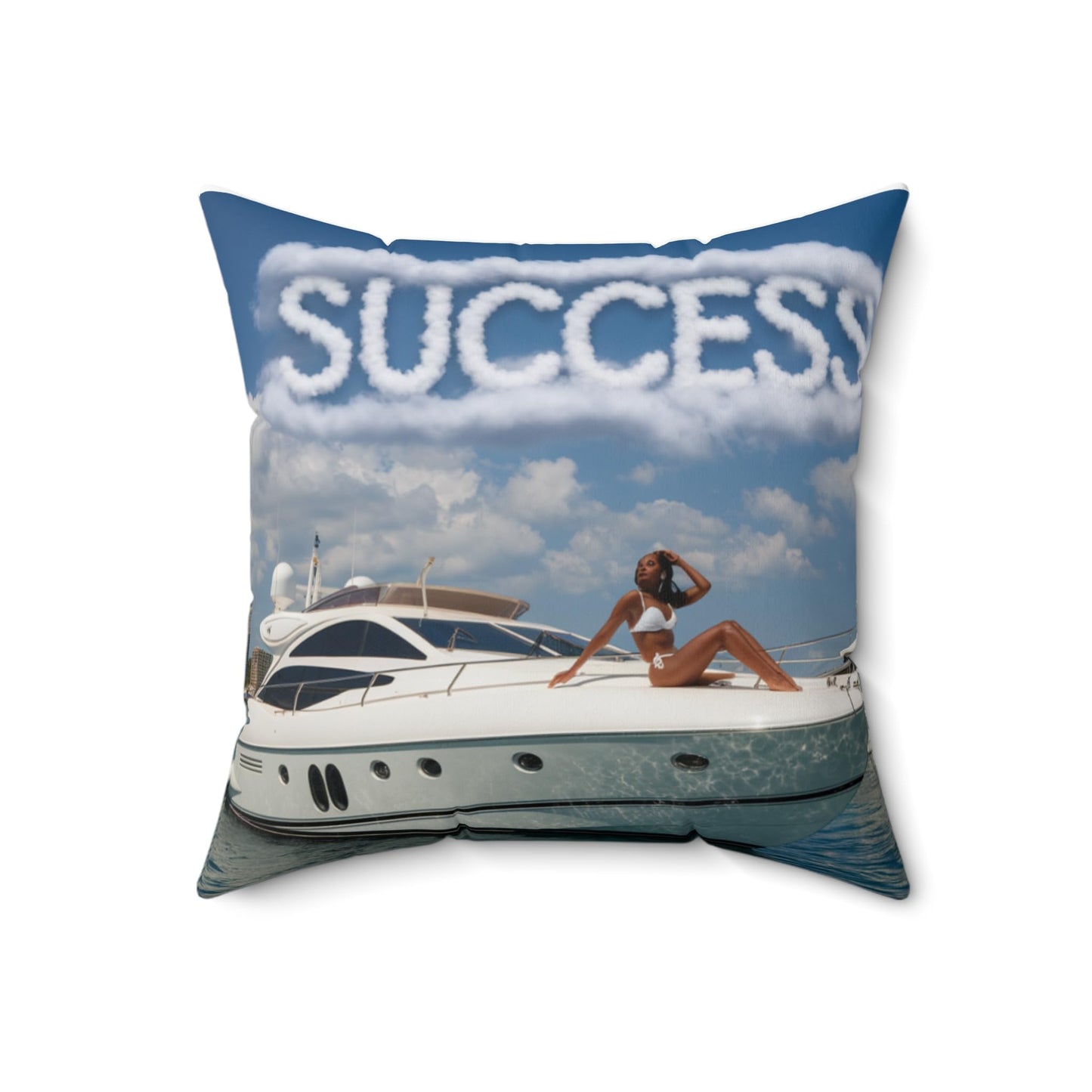 Success Square Pillow, Inspirational Home Decor, Motivational Throw Cushion, Positive Vibes Pillow Case, Gift for Success,