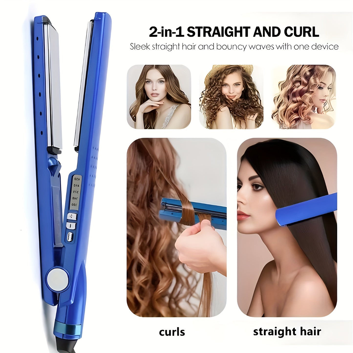 Rapid Heating 5 Adjustable Temp Delicate and Lightweight 3pcs Professional Hair Styling Kit