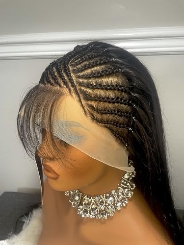 Xandra luxury Hand Braided Human Hair Wig, 100% Real Hair, Stylish Look