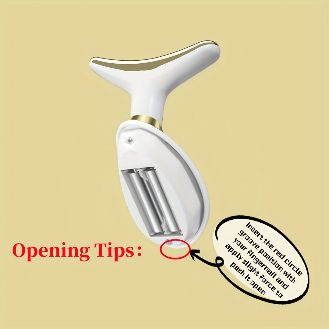 Rejuvenating Facial & Neck Massager - Battery-Powered Beauty Tool for Women | Perfect Mother's Day Gift | Enhances Skin Firmness & Reduces Puffiness