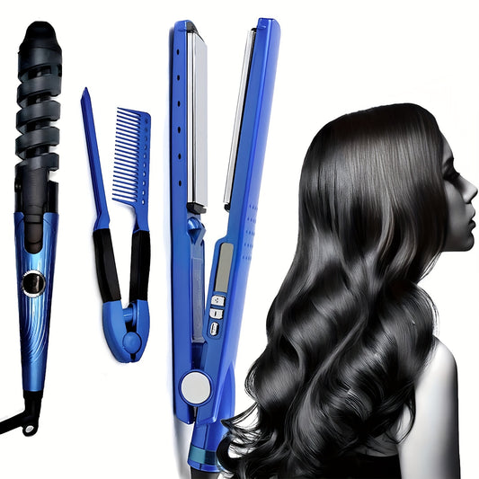 Rapid Heating 5 Adjustable Temp Delicate and Lightweight 3pcs Professional Hair Styling Kit
